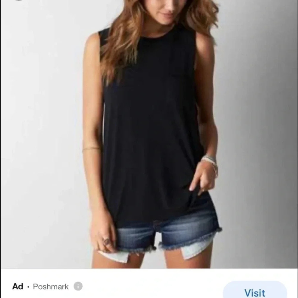 American eagle soft & sexy sueded Sleeveless gray top size small